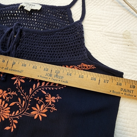 Umgee embroidered spaghetti strap blouse - Picture 8 of 10